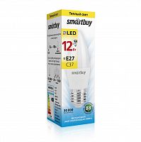 Лампа светодиодная SMARTBUY C37 12Вт 3000K E27 (теплый свет) (1/10/100) (SBL-C37-12-30K-E27)