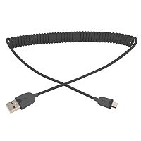 USB кабель универсальный microUSB шнур витой 1 м черный REXANT (10/200) (18-4300)