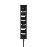 Разветвитель USB на 7 портов черный REXANT (1/100) (18-4107)