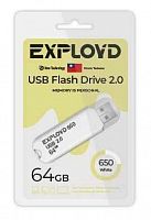 Флеш-накопитель USB  64GB  Exployd  650  белый (EX-64GB-650-White)