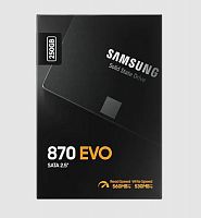Внутренний SSD  Samsung   250GB  870 Evo, SATA-III, R/W - 560/530 MB/s, 2.5", Samsung MJX, V-NAND 3bit MLC (MZ-77E250BW)