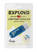 Флеш-накопитель USB  4GB  Exployd  650  синий (EX-4GB-650-Blue)