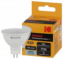 Лампа светодиодная KODAK MR16 GU5.3-7W-840-GU5.3 7Вт софит нейтральный белый свет (1/100) (Б0057639)