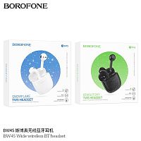 Наушники внутриканальные Borofone BW45 Wide, пластик, bluetooth 5.3, микрофон, цвет: чёрный (1/22/132) (6941991105760)