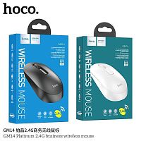 Мышь беспроводная HOCO GM14, Platinum, 1200 DPI, USB, 3 кнопки, цвет: черный (1/11/110) (6931474757869)