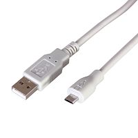 Кабель USB (шт. micro USB - шт. USB A) 3 метра, серый REXANT (10/200) (18-1166)