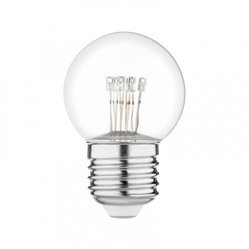 Лампа шар NEON-NIGHT Е27 6 LED Ø45мм - розовая, прозрачная колба, эффект лампы накаливания (1/100) (405-127) фото 3