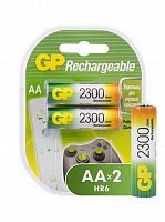 Аккумулятор GP  R6 (2300 mAh) (2бл)   (2/20/200) (GP 230AAHC-2DECRC2 20/200)