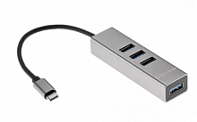 USB-концентратор USB 3.1 Type-C -->4 USB3.0, Aluminum Shell, 0.2м Telecom <TA310C> (1/140)