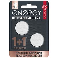 Элемент питания Energy Ultra CR2032/2B (2/40/320) (104409)