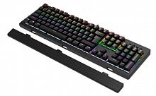 Клавиатура проводная игровая механическая AULA F2058, подзапястник, разноцветная, радужная подсветка, кабель 1,6м, USB, 106 кн, черная (1/10) (80001198)