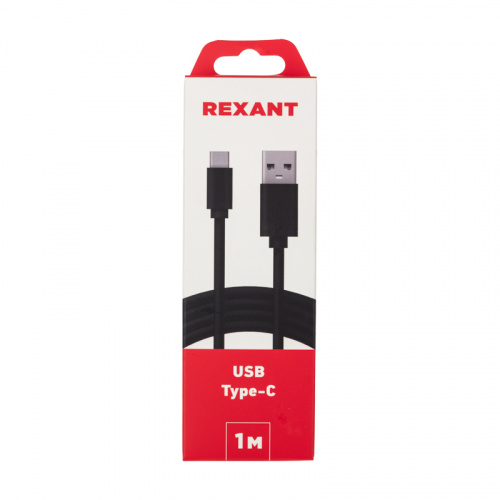 Кабель USB-Type-C/PVC/black/1m/REXANT (1/250) (18-1881) фото 5
