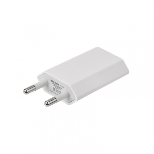 Сетевое зарядное устройство для iPhone/iPad REXANT USB, 5V, 1 A, белое (1/500) (16-0273) фото 4