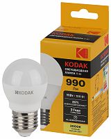 Лампа светодиодная KODAK P45-11W-830-E27 E27 / Е27 11Вт шар теплый белый свет (1/100) (Б0057620)