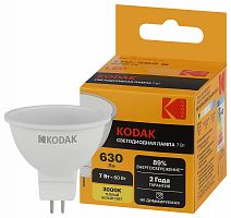 Лампа светодиодная KODAK MR16 GU5.3-7W-830-GU5.3 GU5.3 7Вт софит теплый белый свет (1/100) (Б0057638)