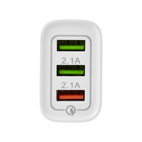 Сетевое зарядное устройство для iPhone/iPad REXANT 3 x USB, 5V, 3 А + 1 А + 1 А, белое (1/200) (16-0277) фото 6