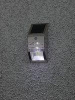 Светильник ЭРА фасадный Хром, на солнечной батарее, 3LED, 50lm (12/864)