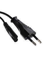 Кабель для аудио-видео техники IEC-320-C7--розетка 220V, 2-pin 1,8m ,черный, Telecom <TP228-1.8-B>(1/250)