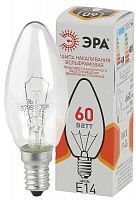 Лампа ЭРА накаливания B36 60Вт Е14 / E14 230В свечка прозрачная цветная упаковка (1/100) (Б0039129)