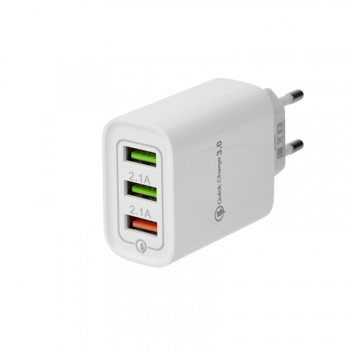 Сетевое зарядное устройство для iPhone/iPad REXANT 3 x USB, 5V, 3 А + 1 А + 1 А, белое (1/200) (16-0277) фото 5