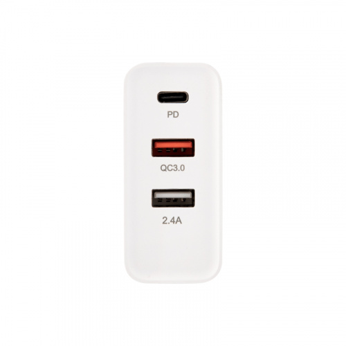 Сетевое зарядное устройство для iPhone/iPad REXANT 2xUSB+USB Type-С, переходник + адаптер, 48W белое (1/30) (18-2214) фото 6