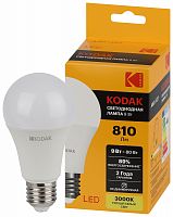 Лампа светодиодная KODAK A60-9W-830-E27 E27 / Е27 9Вт груша теплый белый свет (1/100) (Б0057602)