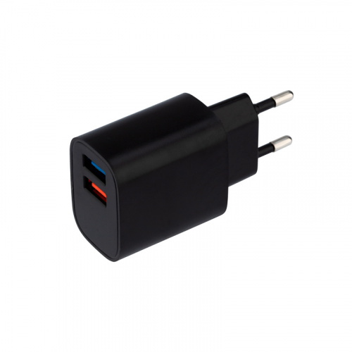 Сетевое зарядное устройство REXANT 2 x USB, 5V, 2.4 A, черное (1/1) (16-0283) фото 2