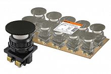 Выключатель кнопочный КЕ 021-У2-исп.5 гриб без фиксации черный 1р 10A 660B IP40 TDM (1/10/250) (SQ0753-0025)
