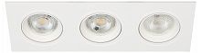 Светильник ЭРА встраиваемый декоративный пластиковый KL92-3 WH MR16/GU5.3 белый (1/50) (Б0054376)