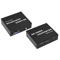 Конвертер HDMI на VGA + шнур стерео 3,5мм, металл REXANT (1/20) (17-6908)